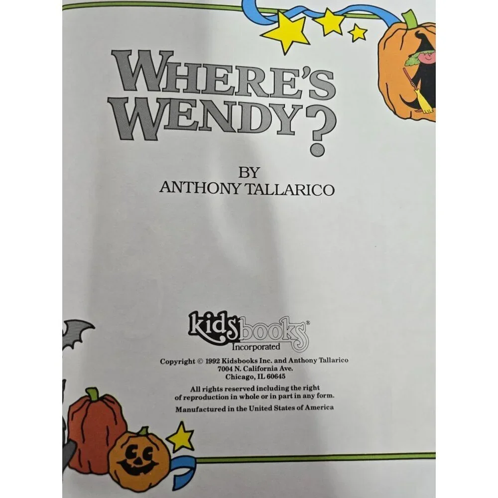 Vintage 90s Where's Wendy the Witch Search and Find Book